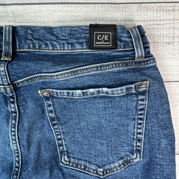 Current/Elliott C/E Womens High Rise Straight Leg Jeans Medium Wash Blue Size 29 - Picture 10 of 11